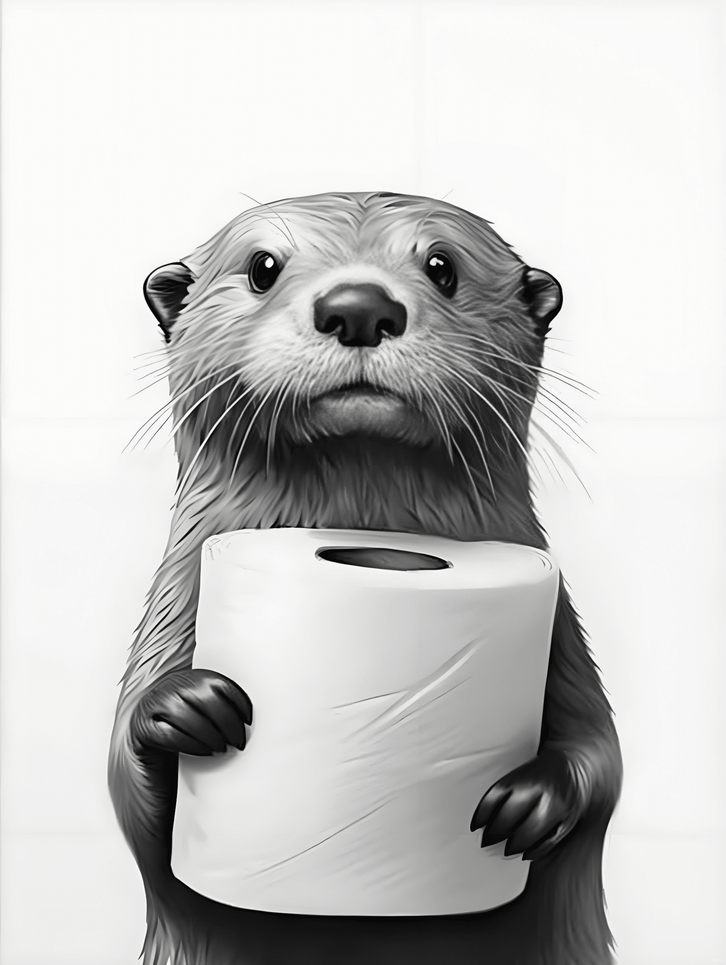 Bathroom Animal Wall Art 30x40 cm 12x16 in Funny Cow Horse Otter Decor VAR3040 - Wall Art with Otter | Sold by Uncle Wiener's Wholesale