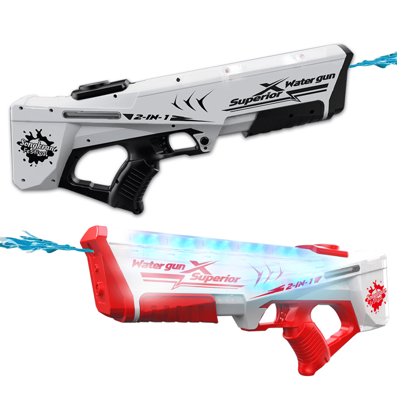 Battery Operated Rechargeable Water Gun with LED Light – SQ20292A - with | Sold by Uncle Wiener's Wholesale