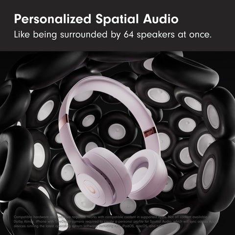 Beats Solo 4 - Wireless Bluetooth On - Ear Headphones, Apple & Android Compatible, Up to 50 Hours of Battery Life - Cloud Pink - with | Sold by Uncle Wiener's Wholesale
