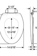 BEMIS Elongated Soft Close Plastic Closed Front Toilet Seat in White Removes for Easy Cleaning - with White | Sold by Uncle Wiener's Wholesale