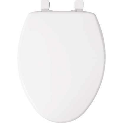 BEMIS Elongated Soft Close Plastic Closed Front Toilet Seat in White Removes for Easy Cleaning - with White | Sold by Uncle Wiener's Wholesale