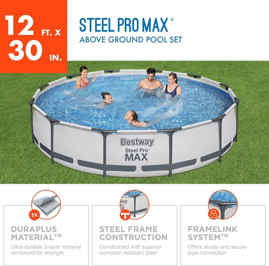 Bestway 12ft Above Ground Pool with Pump
Steel Pro MAX 56417 Pool Set for Backyard
Easy Set Up Above Ground Pool – Bestway
Round Family Pool with Filter Pump
Summer Swimming Pool – 12ft x 30in