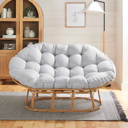 Better Homes & Gardens Double Papasan Accent Chair, Grey Linen 710667614938 - with | Sold by Uncle Wiener's Wholesale