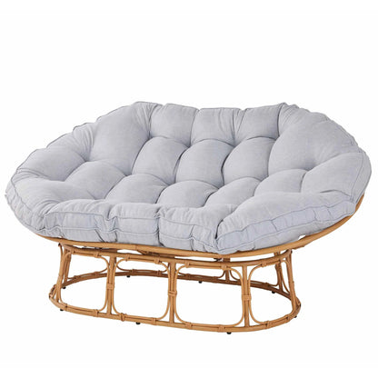 Better Homes & Gardens Double Papasan Accent Chair, Grey Linen 710667614938 - with | Sold by Uncle Wiener's Wholesale