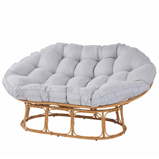 Better Homes & Gardens Double Papasan Accent Chair, Grey Linen 710667614938 - with | Sold by Uncle Wiener's Wholesale