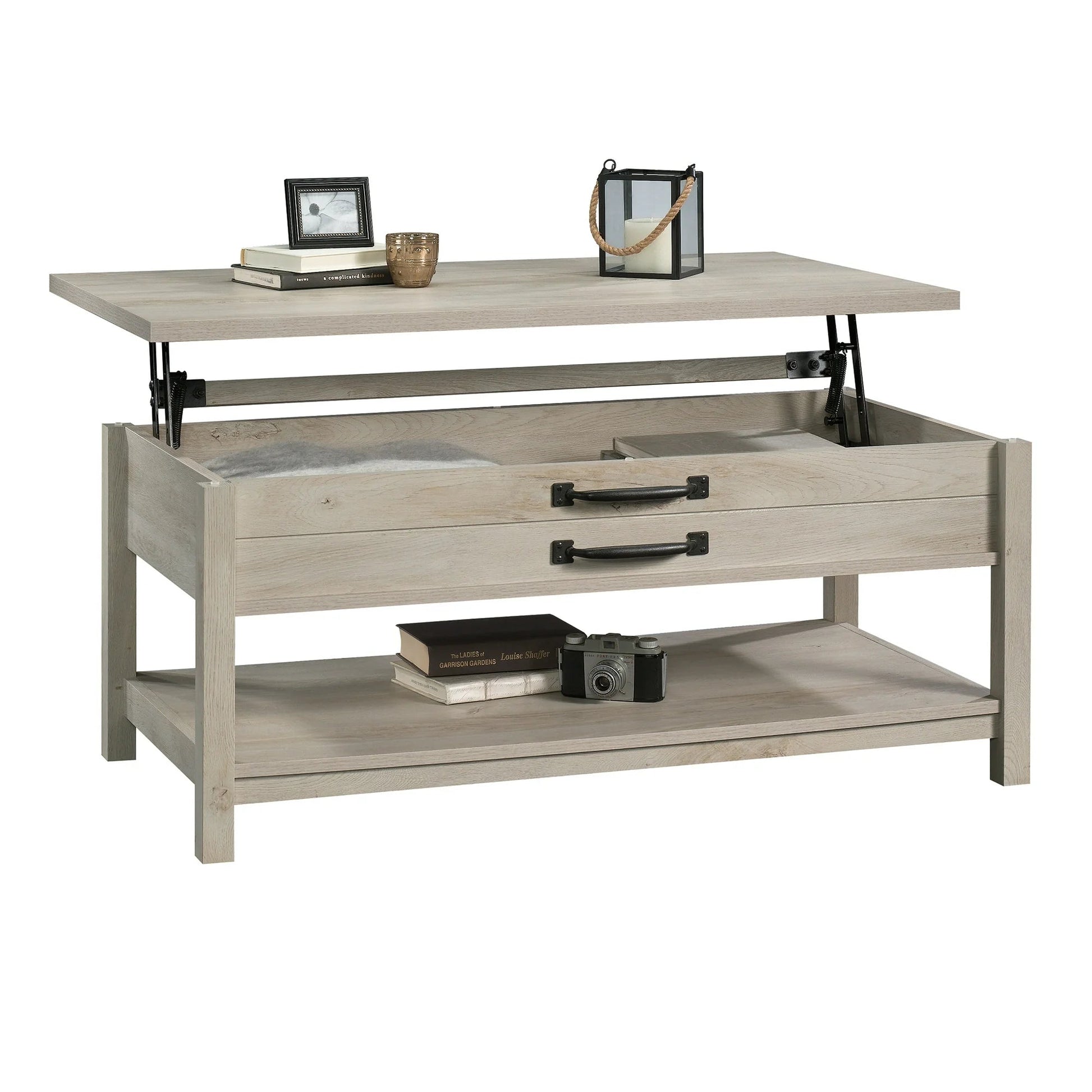 Better Homes & Gardens Modern Farmhouse Lift Top Coffee Table, Rustic White Finish 42666060141 - with | Sold by Uncle Wiener's Wholesale