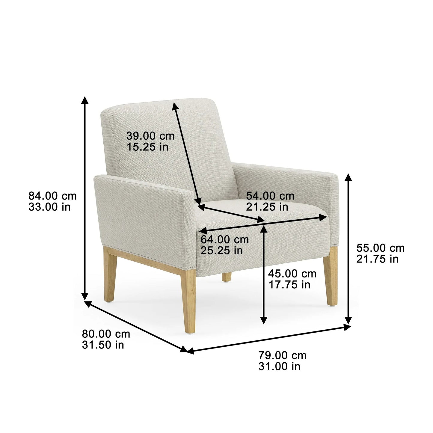 Better Homes & Gardens Reading Accent Chair, Cream 840697177766 - with | Sold by Uncle Wiener's Wholesale