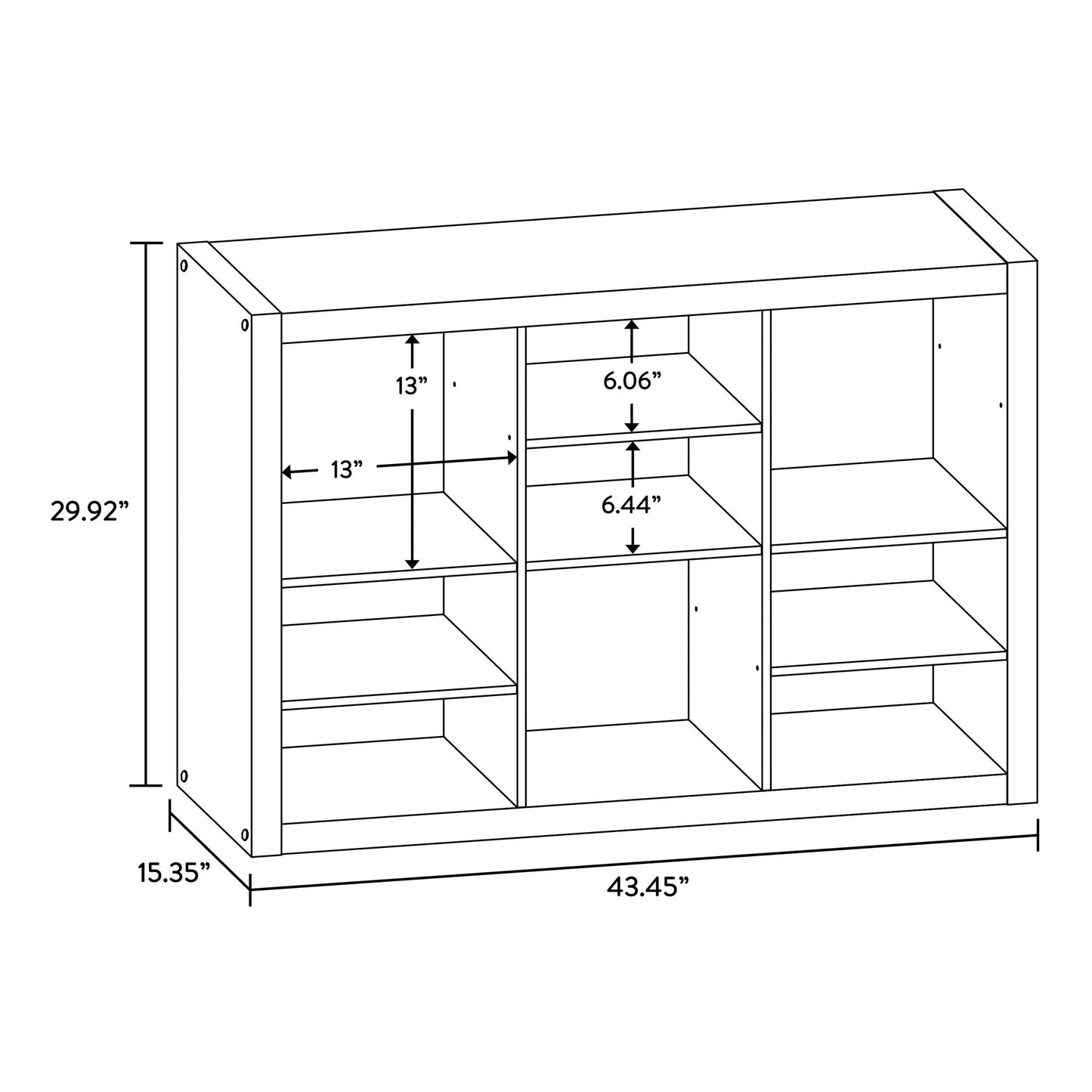 Better Homes & Gardens Springwood Adjustable Shelf Cube Organizer, Light Honey 9551020201423 - with | Sold by Uncle Wiener's Wholesale