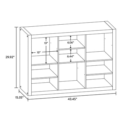 Better Homes & Gardens Springwood Adjustable Shelf Cube Organizer, Light Honey 9551020201423 - with | Sold by Uncle Wiener's Wholesale