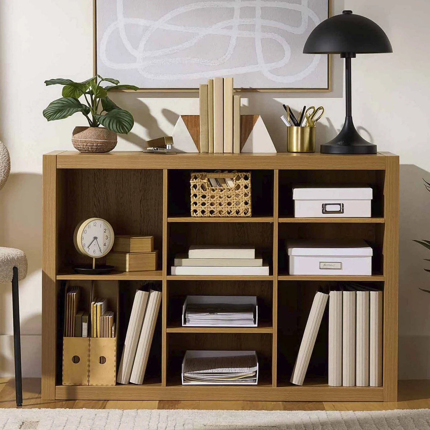 Better Homes & Gardens Springwood Adjustable Shelf Cube Organizer, Light Honey 9551020201423 - with | Sold by Uncle Wiener's Wholesale
