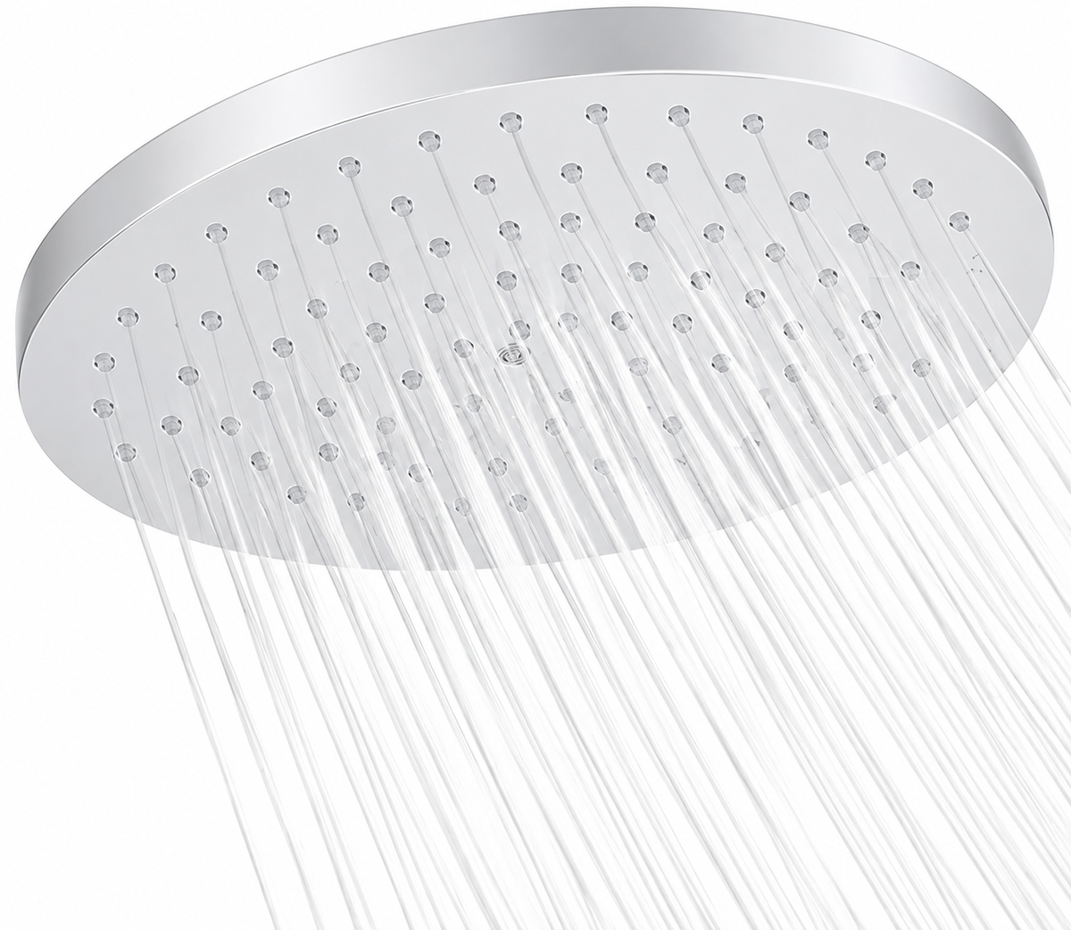 Lavatrum 8-Inch Square Rainfall Shower Head – High Pressure Chrome Showerhead with 360° Adjustable Angle & Anti-Clog Silicone Nozzles