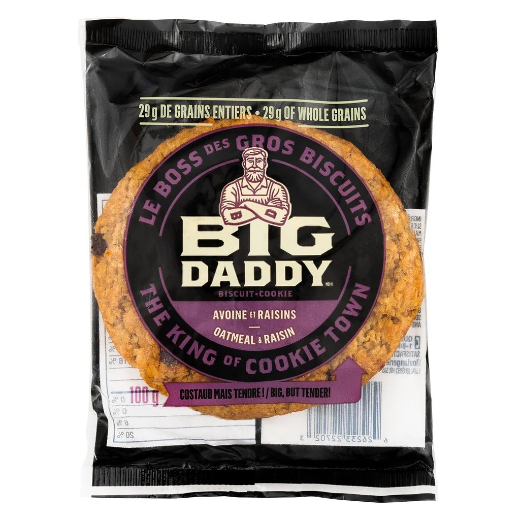 Big Daddy Oatmeal Raisin Cookies 800g Soft Home - Baked Style Gourmet Cookies 8 Pack - Snack with | Sold by Uncle Wiener's Wholesale