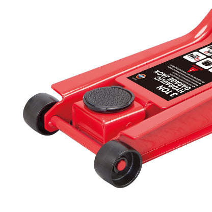 Big Red 3.5 Ton Low Profile Hydraulic Floor Jack – T83508D with Dual Piston Pump and Wide Steel Frame - with | Sold by Uncle Wiener's Wholesale