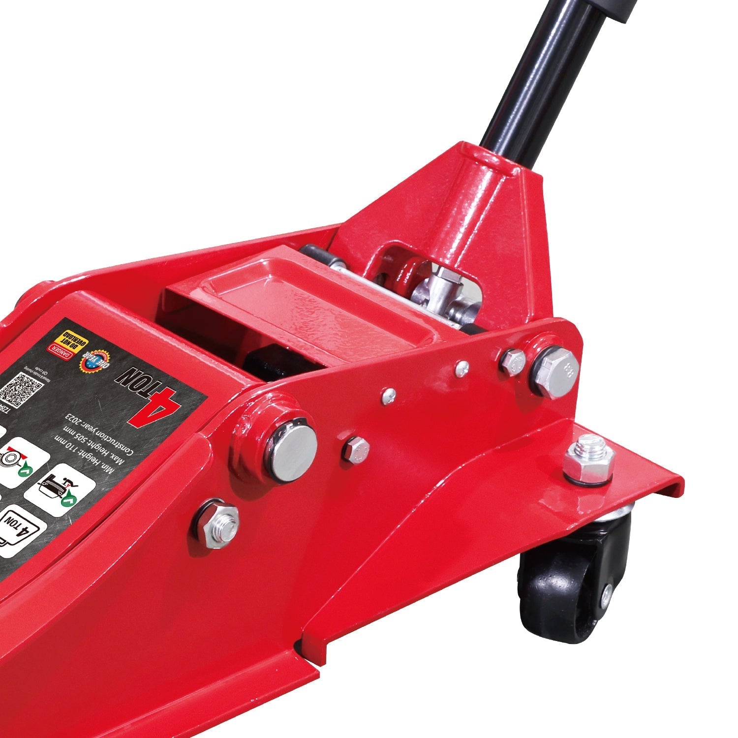 Big Red 4 - Ton Hydraulic Floor Jack – 8,000 lb Capacity, Dual Piston, 19 - 7/8" Max Lift | T84009 - with | Sold by Uncle Wiener's Wholesale
