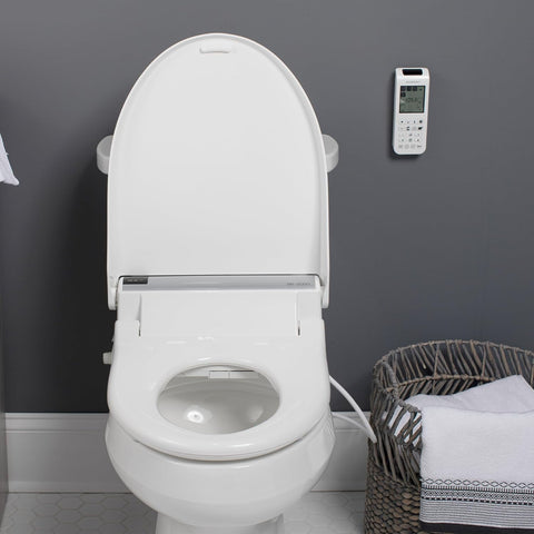 BioBidet Bliss BB2000 Elongated White Bidet Smart Toilet Seat, Premier Class, Unlimited Warm Water, Self Cleaning Hydroflush, Hybrid Heating, Wireless Remote Control, Inviting Nightlight, Vortex Wash - with Elongated | Sold by Uncle Wiener's Wholesale