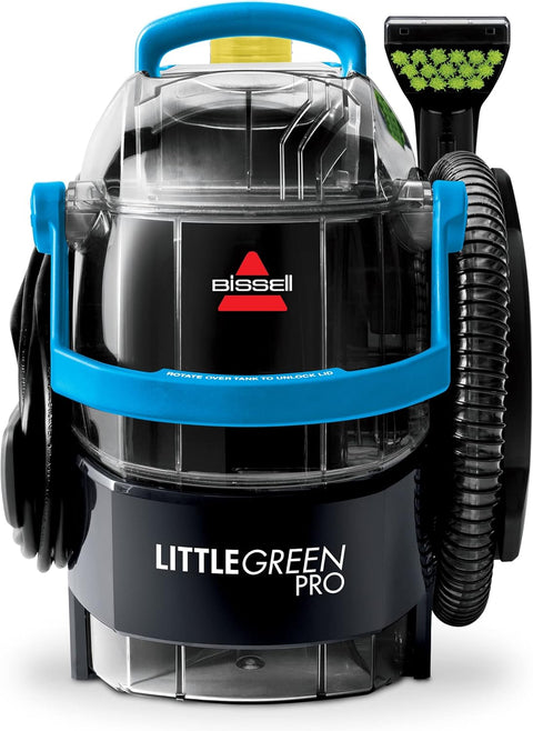 Bissell Little Green Pro Portable Carpet & Upholstery Cleaner and Car/Auto Detailer with Deep Stain Tool, 3" Tough Stain Tool, Plus Two 8 oz. Trial - Size Formulas, 3194 - with Black/Blue | Sold by Uncle Wiener's Wholesale