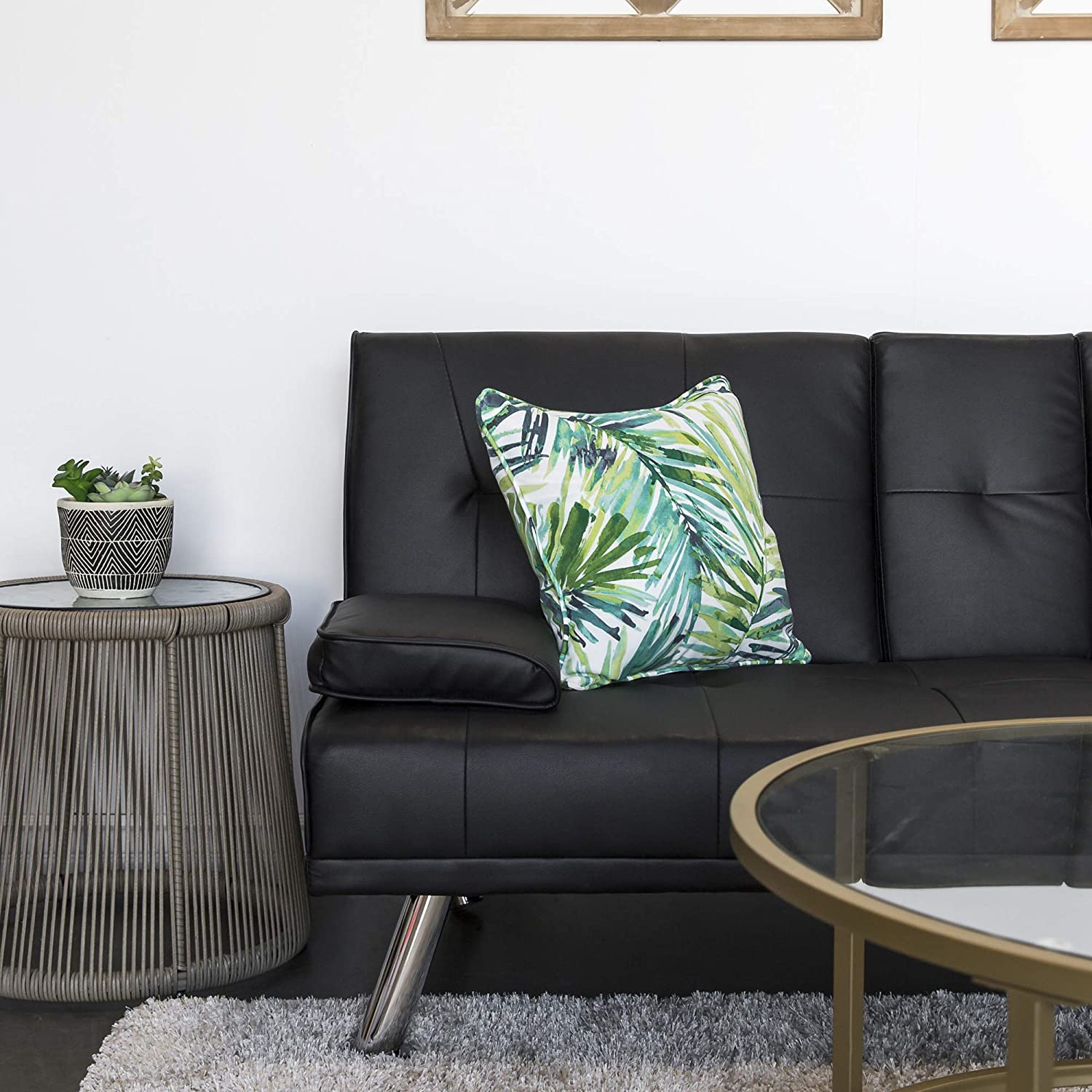 Black Futon Sofa & Bed – Deluxe Convertible Couch GS1913B - with | Sold by Uncle Wiener's Wholesale