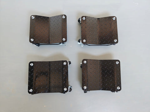 Black Heavy - Duty 6,000 lb Capacity Tire Wheel Vehicle Dolly – Set of 4 with Ball - Bearing Casters TD1500P4 - with | Sold by Uncle Wiener's Wholesale