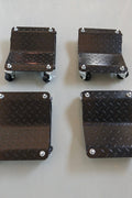 Black Heavy - Duty 6,000 lb Capacity Tire Wheel Vehicle Dolly – Set of 4 with Ball - Bearing Casters TD1500P4 - with | Sold by Uncle Wiener's Wholesale