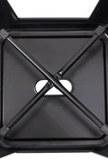 Black Metal Bar Stools – High Backless Stackable Set of 4 (3003L) - with | Sold by Uncle Wiener's Wholesale