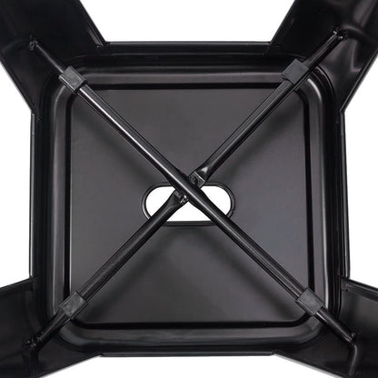 Black Metal Bar Stools – High Backless Stackable Set of 4 (3003L) - with | Sold by Uncle Wiener's Wholesale