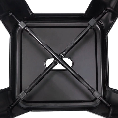 Black Metal Bar Stools – High Backless Stackable Set of 4 (3003L) - with | Sold by Uncle Wiener's Wholesale