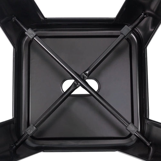 Black Metal Bar Stools – High Backless Stackable Set of 4 (3003L) - with | Sold by Uncle Wiener's Wholesale