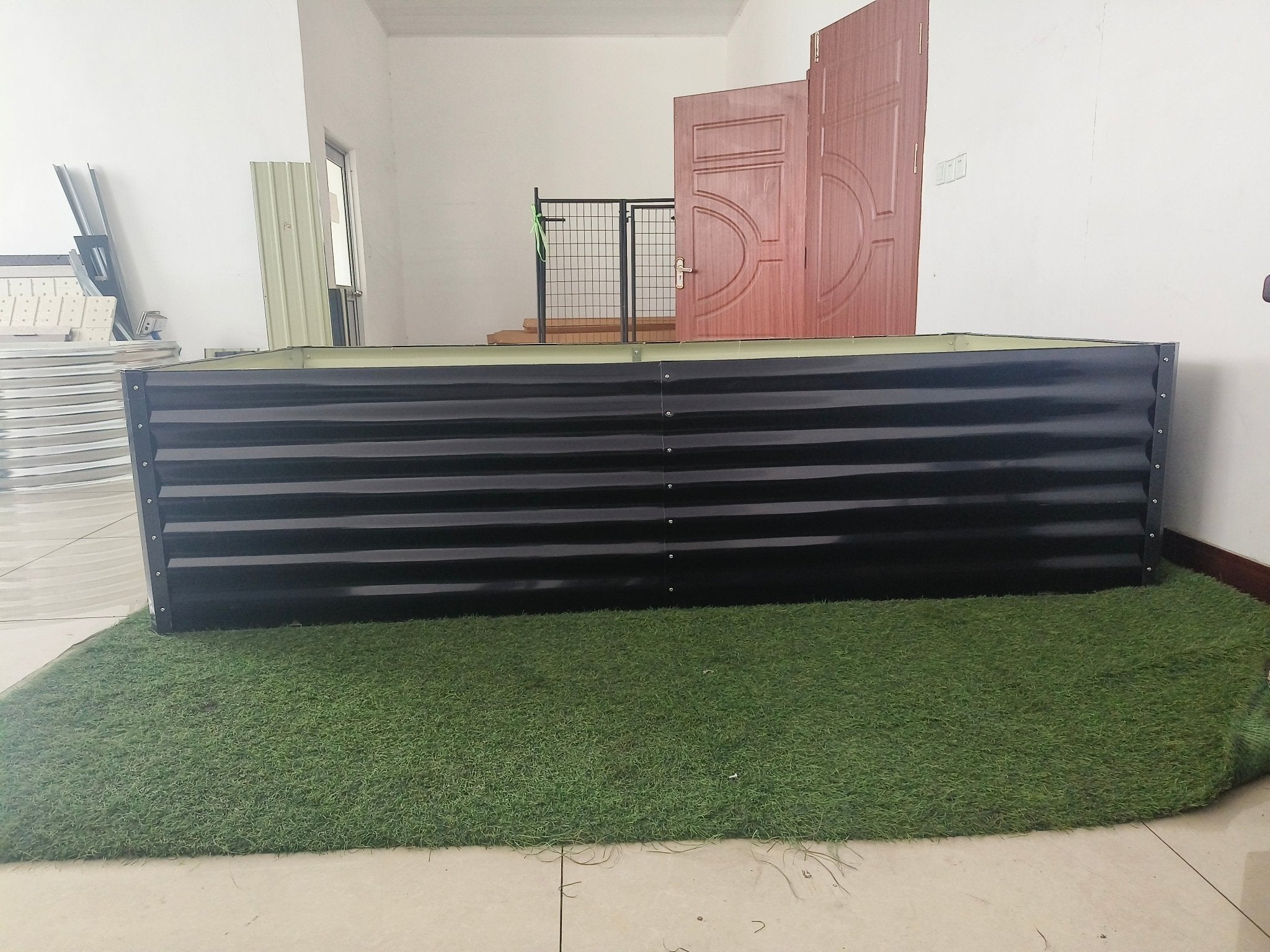 Black Steel Raised Garden Bed – Heavy - Duty Weather - Resistant Outdoor Planter Box - with 8 × 4 × 2 ft | Sold by Uncle Wiener's Wholesale