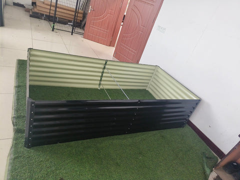 Black Steel Raised Garden Bed – Heavy - Duty Weather - Resistant Outdoor Planter Box - with 8 × 4 × 2 ft | Sold by Uncle Wiener's Wholesale