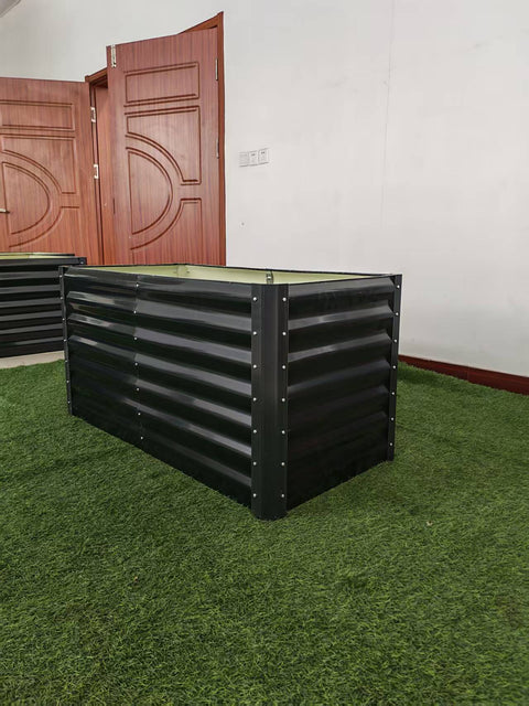 Black Steel Raised Garden Bed – Heavy - Duty Weather - Resistant Outdoor Planter Box - with 4 × 2 × 2 ft | Sold by Uncle Wiener's Wholesale