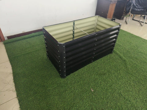 Black Steel Raised Garden Bed – Heavy - Duty Weather - Resistant Outdoor Planter Box - with 4 × 2 × 2 ft | Sold by Uncle Wiener's Wholesale