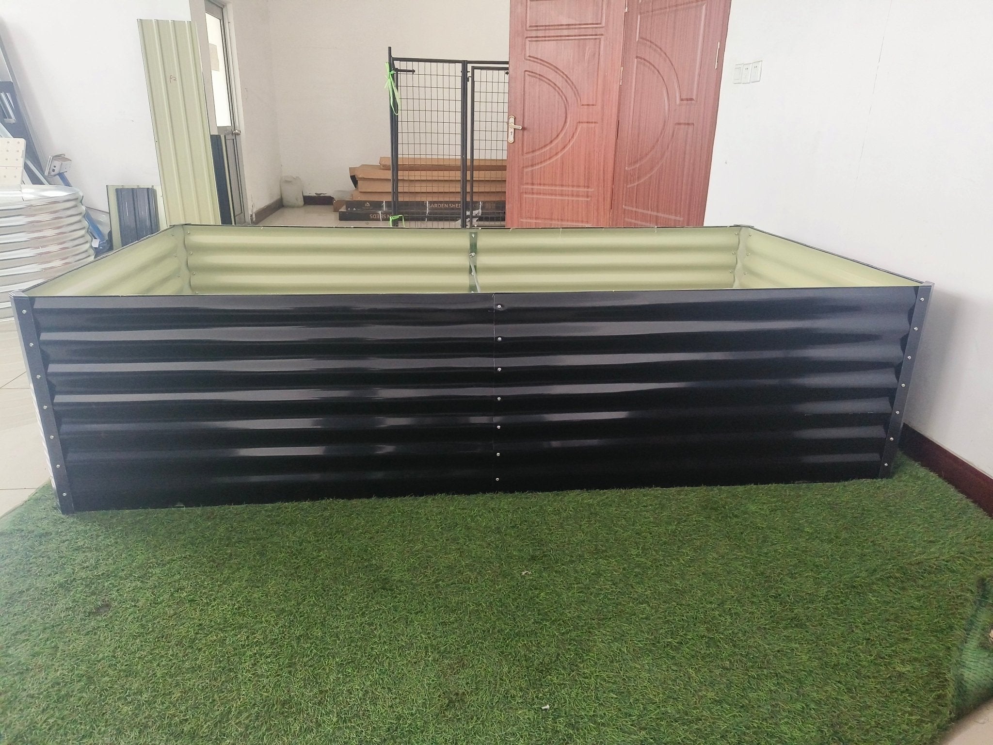 Black Steel Raised Garden Bed – Heavy - Duty Weather - Resistant Outdoor Planter Box - with 8 × 4 × 2 ft | Sold by Uncle Wiener's Wholesale