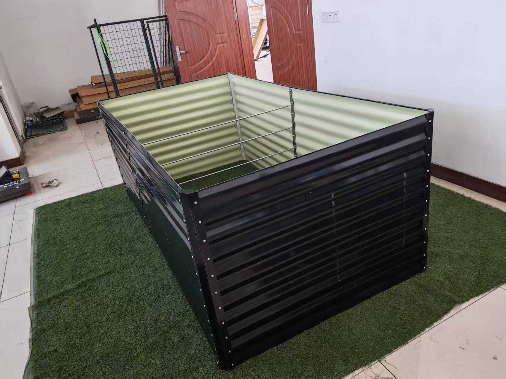 Black Steel Raised Garden Bed – Heavy - Duty Weather - Resistant Outdoor Planter Box - with 8 × 4 × 3 ft | Sold by Uncle Wiener's Wholesale