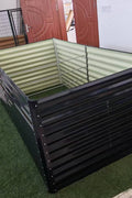 Black Steel Raised Garden Bed – Heavy - Duty Weather - Resistant Outdoor Planter Box - with 8 × 4 × 3 ft | Sold by Uncle Wiener's Wholesale