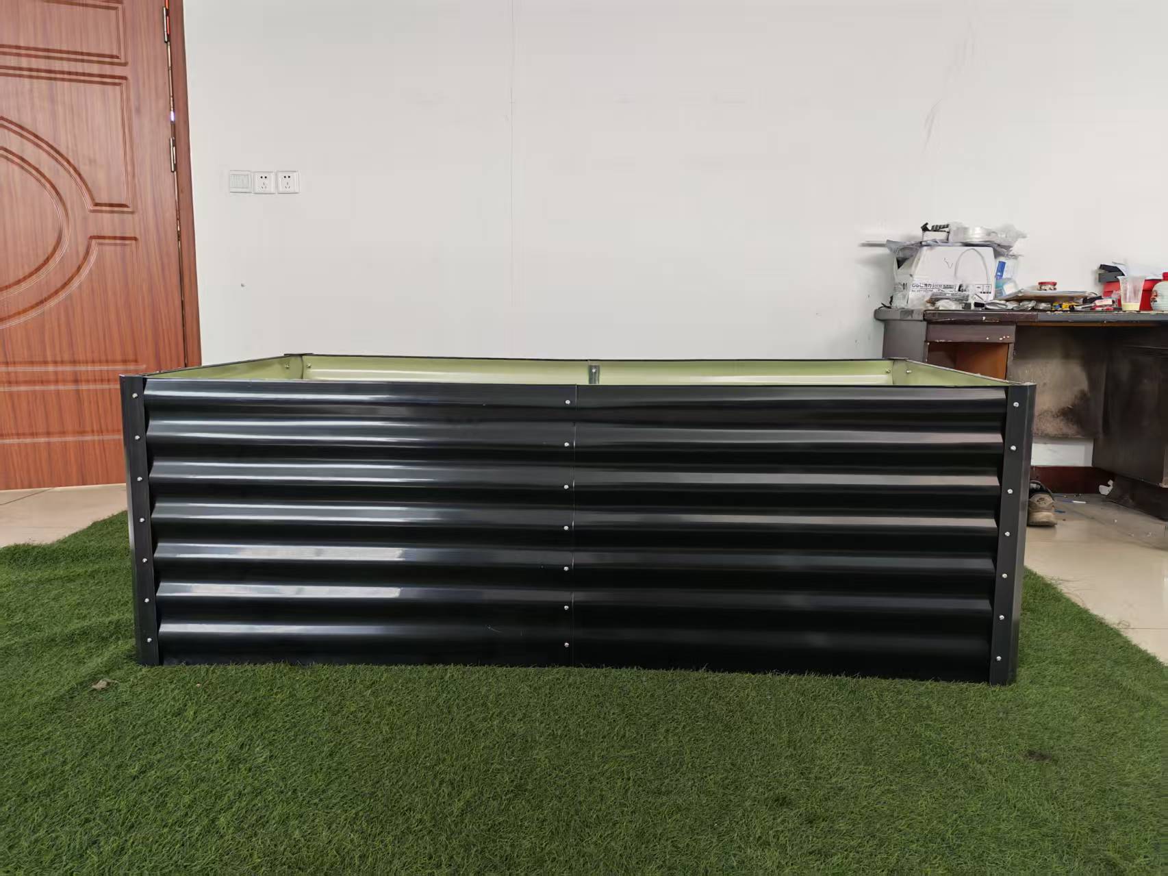 Black Steel Raised Garden Bed – Heavy - Duty Weather - Resistant Outdoor Planter Box - with 6 × 3 × 2 ft | Sold by Uncle Wiener's Wholesale
