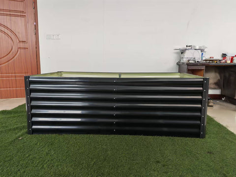 Black Steel Raised Garden Bed – Heavy - Duty Weather - Resistant Outdoor Planter Box - with 6 × 3 × 2 ft | Sold by Uncle Wiener's Wholesale