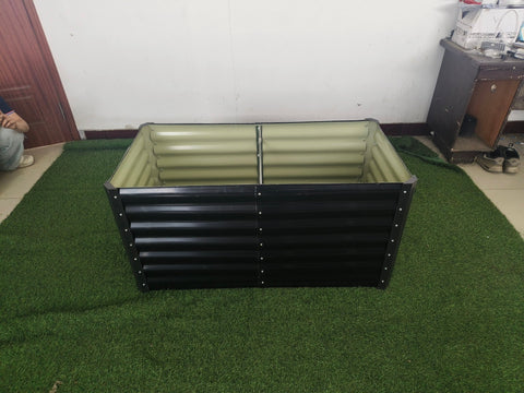 Black Steel Raised Garden Bed – Heavy - Duty Weather - Resistant Outdoor Planter Box - with 4 × 2 × 2 ft | Sold by Uncle Wiener's Wholesale