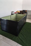 Black Steel Raised Garden Bed – Heavy - Duty Weather - Resistant Outdoor Planter Box - with 8 × 4 × 3 ft | Sold by Uncle Wiener's Wholesale