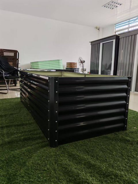 Black Steel Raised Garden Bed – Heavy - Duty Weather - Resistant Outdoor Planter Box - with 6 × 3 × 2 ft | Sold by Uncle Wiener's Wholesale