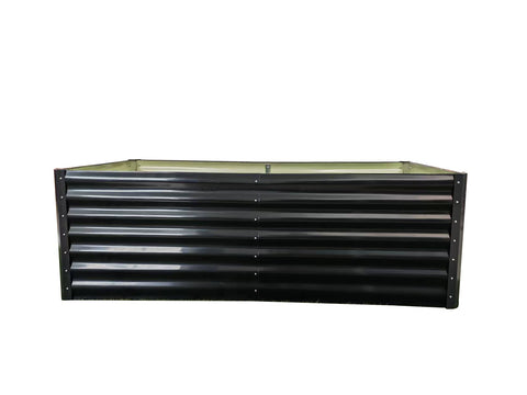 Black Steel Raised Garden Bed – Heavy - Duty Weather - Resistant Outdoor Planter Box - with 6 × 3 × 2 ft | Sold by Uncle Wiener's Wholesale