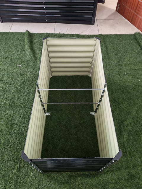 Black Steel Raised Garden Bed – Heavy - Duty Weather - Resistant Outdoor Planter Box - with 4 × 2 × 2 ft | Sold by Uncle Wiener's Wholesale