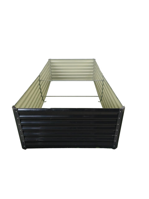 Black Steel Raised Garden Bed – Heavy - Duty Weather - Resistant Outdoor Planter Box - with 8 × 4 × 2 ft | Sold by Uncle Wiener's Wholesale