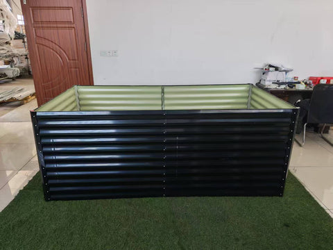 Black Steel Raised Garden Bed – Heavy - Duty Weather - Resistant Outdoor Planter Box - with 8 × 4 × 3 ft | Sold by Uncle Wiener's Wholesale