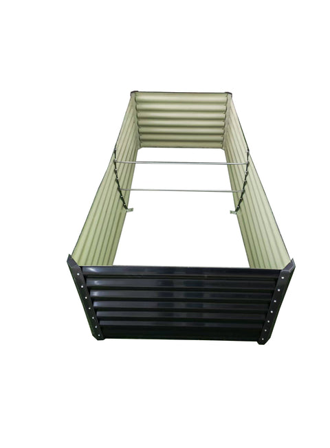 Black Steel Raised Garden Bed – Heavy - Duty Weather - Resistant Outdoor Planter Box - with 6 × 3 × 2 ft | Sold by Uncle Wiener's Wholesale