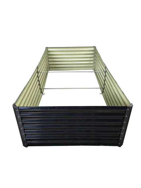 Black Steel Raised Garden Bed – Heavy - Duty Weather - Resistant Outdoor Planter Box - with 8 × 3 × 2 ft | Sold by Uncle Wiener's Wholesale