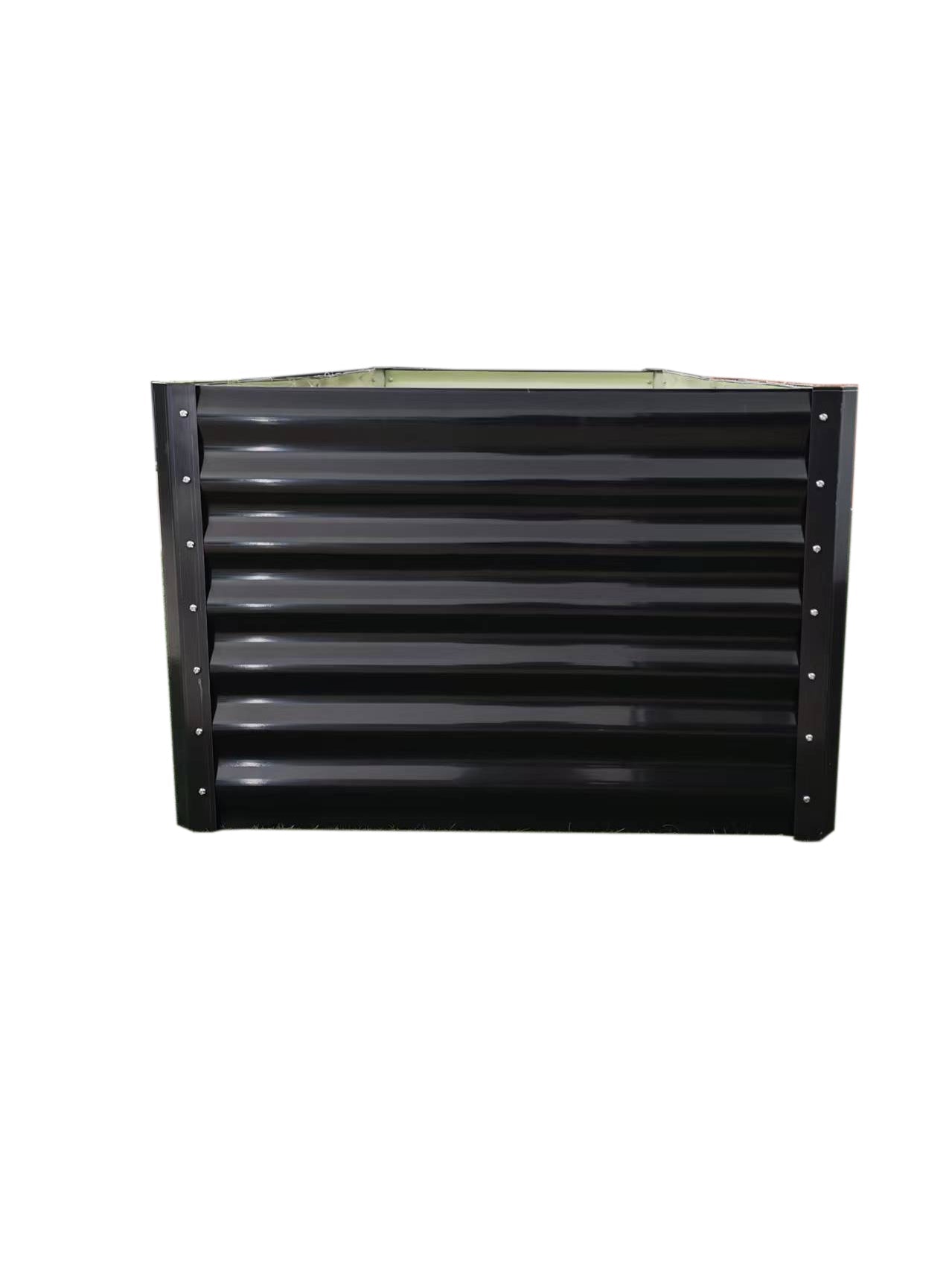 Black Steel Raised Garden Bed – Heavy - Duty Weather - Resistant Outdoor Planter Box - with 8 × 3 × 2 ft | Sold by Uncle Wiener's Wholesale