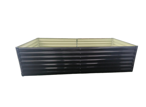 Black Steel Raised Garden Bed – Heavy - Duty Weather - Resistant Outdoor Planter Box - with 8 × 4 × 2 ft | Sold by Uncle Wiener's Wholesale