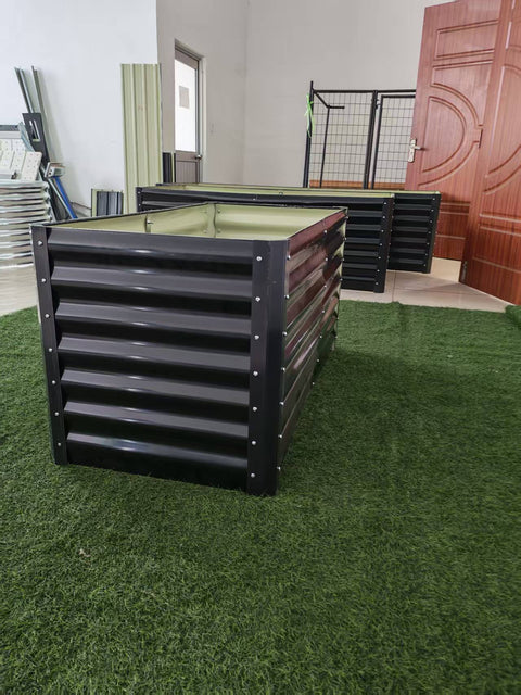 Black Steel Raised Garden Bed – Heavy - Duty Weather - Resistant Outdoor Planter Box - with 4 × 2 × 2 ft | Sold by Uncle Wiener's Wholesale