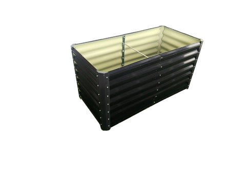 Black Steel Raised Garden Bed – Heavy - Duty Weather - Resistant Outdoor Planter Box - with 4 × 2 × 2 ft | Sold by Uncle Wiener's Wholesale
