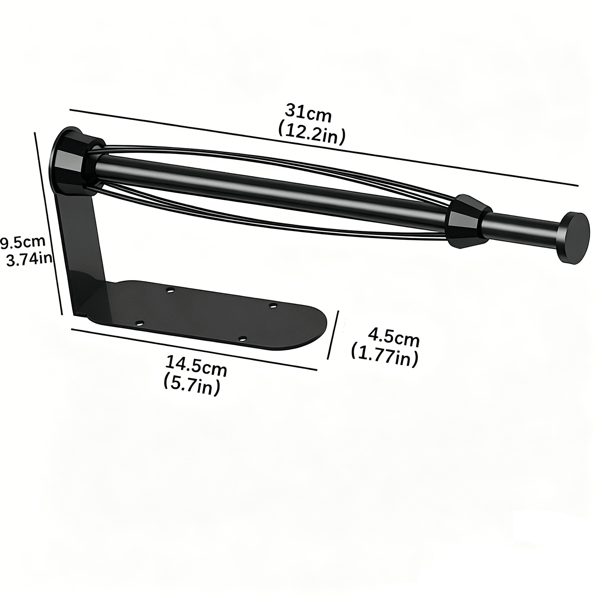 Black Wall Mount Paper Towel Holder Single-Hand Operable Kitchen Dispenser 13" PT5361 - with | Sold by Uncle Wiener's Wholesale